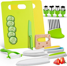 Kids Knife Set for Real Cooking - 13PCS Toddler Knives Cooking Sets - Kitchen To