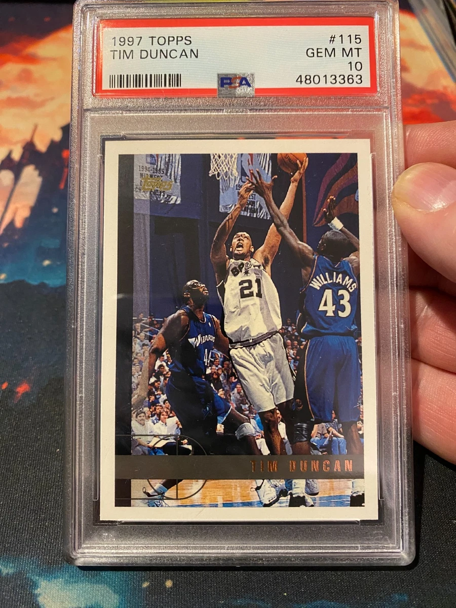 Tim Duncan Basketball Grade 10 Rookie Sports Trading Cards