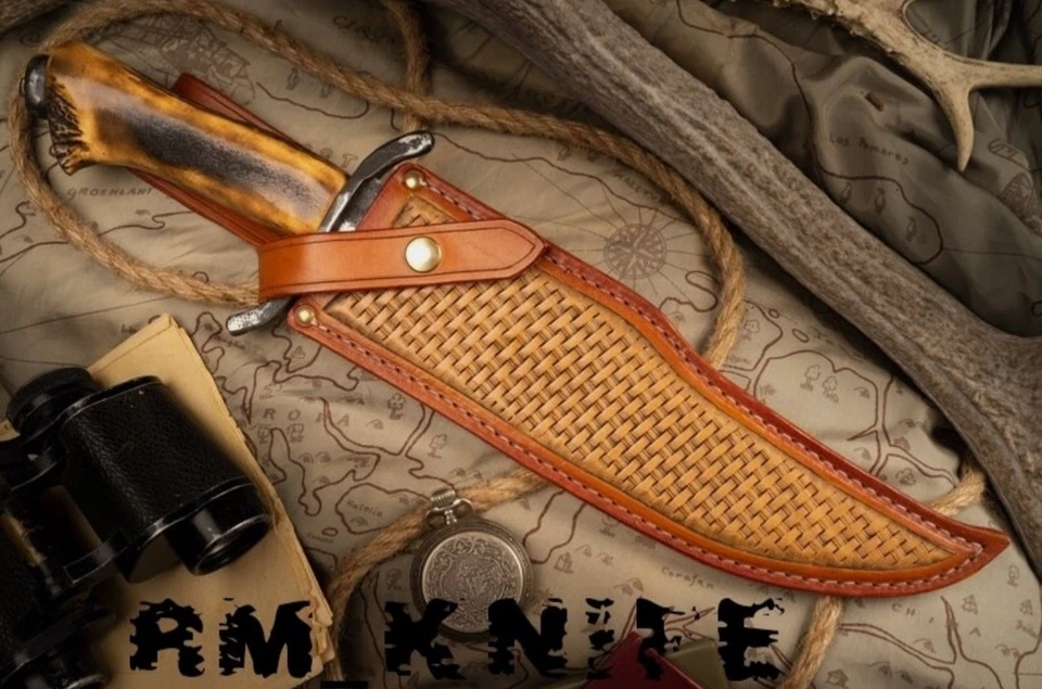 Rare find bowie knife with Antler handle - Image 3 of 4