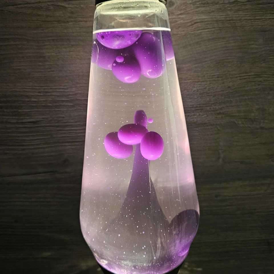 Camel Promo Lava Light Purple Wax Black Starfield Base Tested Works Lamp Lite - Image 2 of 4