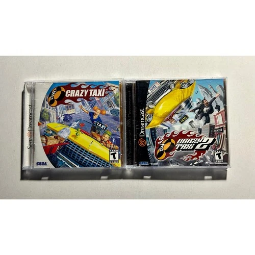Sega Dreamcast Crazy Taxi bundle Video Game lot🔥Works! CIB! Nice!