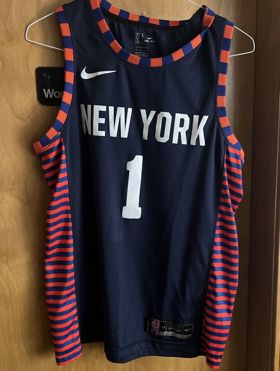 NBA ニューヨークニックス NIKE Obi Toppin ユニフォーム XL NIKE DRI-FIT NEW YORK KNICKS OBI TOPPIN #1 SIZE 44 SWINGMAN