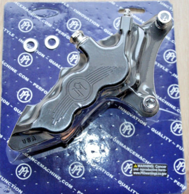 Performance Machine Brake Caliper Right Front Black Harley-Davidson