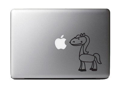 Kids Animal Doodles Horse Vinyl Decal for Apple MacBook Dell Laptops
