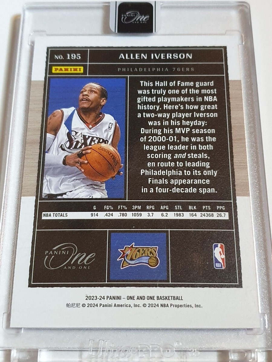2023 Panini One and One Allen Iverson #195 PURPLE /25 Holo
