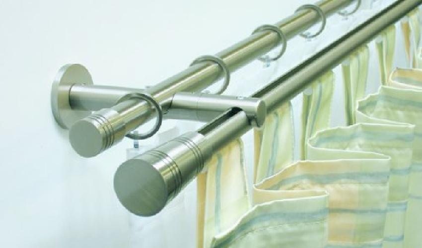 Supporto A Parete Per Tende Gardinia - Metallo Bianco, Per Aste Da 20mm, 12.1x10x0.1cm - Foto 2