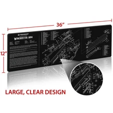 Long Gun Illustrated Gun Cleaning Mat, Neoprene, Choice of Design, FREE SHIPPING