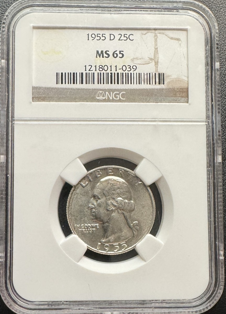 1955 D 25C Washington Silver Quarter NGC MS 65 | eBay
