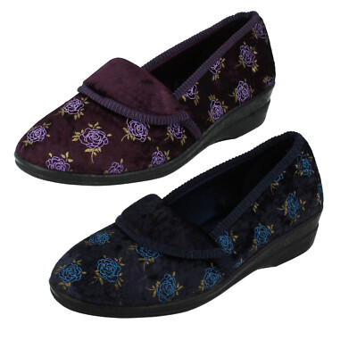 Ladies Unbranded Slip On Floral Casual Full House Slippers 203112 UK