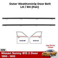 Par de cinturones de puerta con resistencia a la intemperie para Datsun Nissan Sentra B13 1990-1993