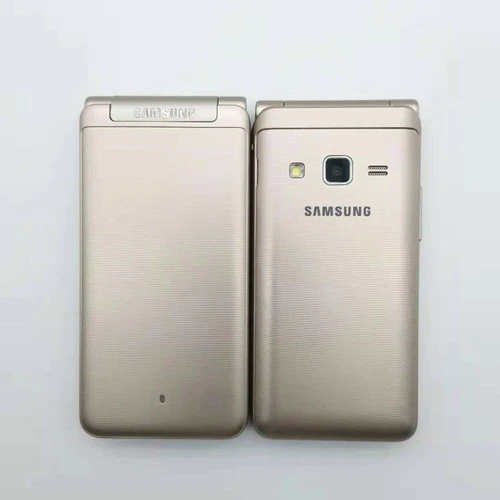 Samsung Galaxy Folder SM-G1600 Golden 2G RAM 16GB ROM 3.8" Android Flip Phone US - Picture 12 of 19