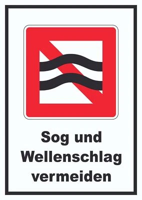 HB-DRUCK Sog und Wellenschlag vermeiden Symbol und Text