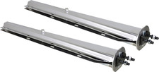 Chrome Straight Spring Loaded Mud Flap Hanger 2.5" Bolt Spacing,30" Length