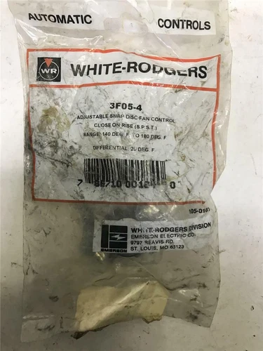 White-Rodgers Emerson 3F05-4 Snap Disc Fan Control Range 140- 180℉