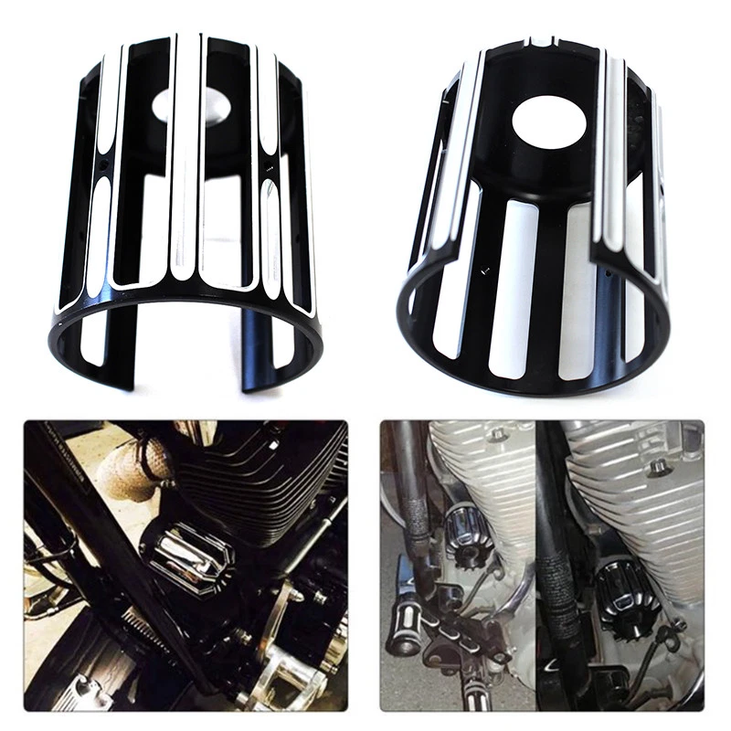 Cubierta de filtro de aceite negra para Harley Big Twin Touring Softail Dyna Kuryakyn Foto 2 de 4