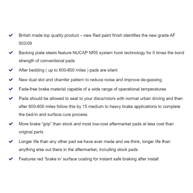 Комплект передних тормозных колодок EBC Redstuff для Acura EL/CL и Honda Accord/Civic - Изображение 4 из 4