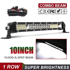 Led Light Bar 10inch 360W Spot Flood Combo With Off Road Wiring Harness PK 12''