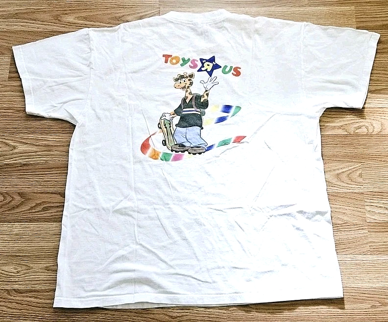 Vintage 90s Toys R Us Geoffrey Giraffe T-Shirt Skate Promo Chase