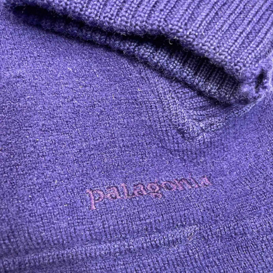 Patagonia Vintage 1/2 Zip Neck Purple Wool Pullover Sweater Jacket Men's M - Image 2 of 4