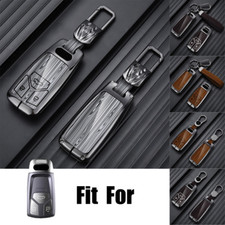 Aleación de Aluminio ABS Coche Llavero Estuche Cubierta Bolsa Para Audi S4 S5 A4 A5 Q7 Q5 SQ5 TT