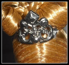 CROWN BARBIE DOLL MATTEL HOLIDAY VISIONS FAUX JEWEL SILVER  TIARA ACCESSORY