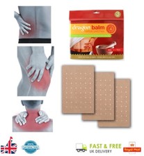 Dragon Balm Plasters - Herbal Pain Relief Patches, 3 Pack, Quick & Easy