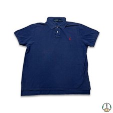 Polo Ralph Lauren Shirt Mens XL Blue Pony Cotton Casual Preppy Short Sleeve