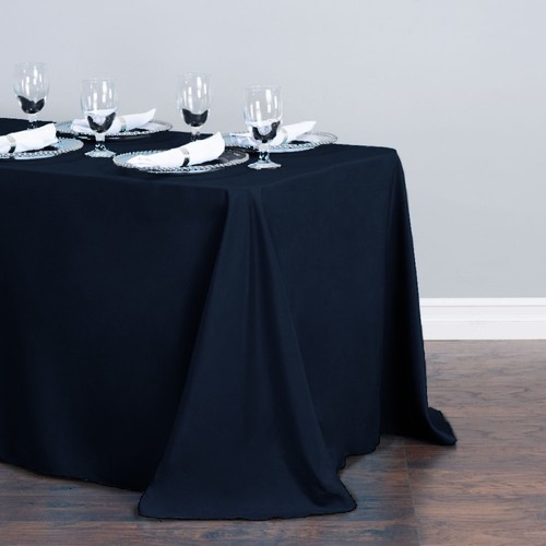 LinenTablecloth 90 x 156 in. Rect Poly Tablecloths,33 Color! Wedding Event Party - Picture 57 of 67