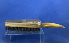 Vintage Germany Clothes Brush Leather Case Manicure Travel Set