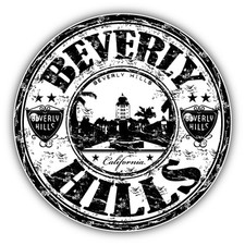 Beverly Hills City California United States Car Bumper Sticker Decal 5" x 5"