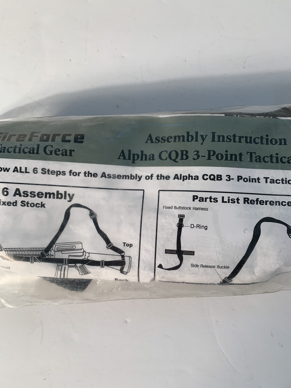 Alpha CQB 3Point Tactical Sling Fire Force Gear New in Original