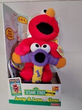 Jump and Learn Elmo Plush Stuffed Toy w Sounds 2000 Battery Dead.