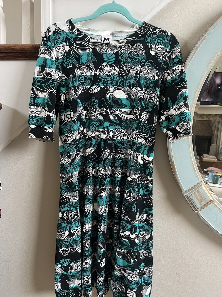 missoni fit and flare dress M Missoni Blue knitted Long Sleeves mini above knee Fit & Flare dress size 38 Viscose ref.JC903131 (Sold)
