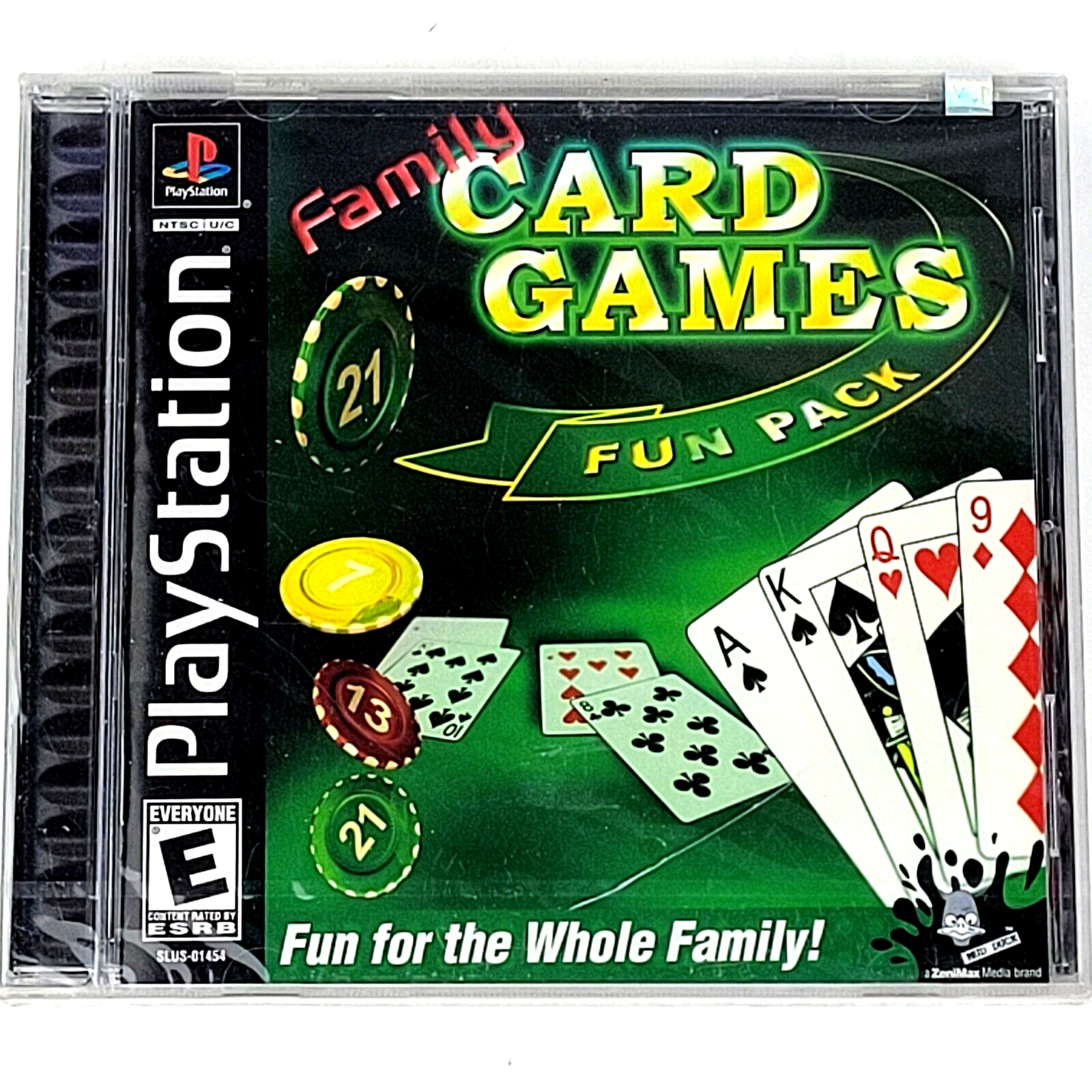 Family Card Games Fun Pack ~ Sony PlayStation PS1 PSX ~ New Sealed-image