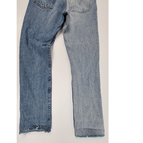 Levi's 501 Jeans Womens 27x30 Blue Straight Regular JJJ793 Mismatched Denim - Picture 16 of 16