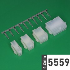 5559 4.2mm Socket+Crimps  2-24p Connector W2W (Molex Mini-Fit Jr. Style)
