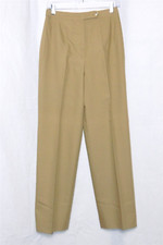 Vtg EVAN PICONE Women's Beige Tan Shade Polyester Pleated High Rise Trouser