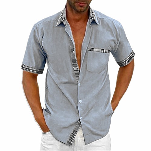 men's short sleeve dress shirts with pockets