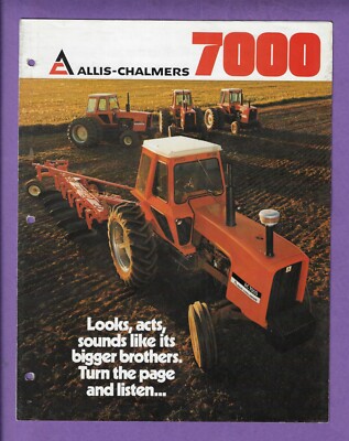 ALLIS-CHALMERS 7000 TRACTOR 6 PAGE FOLDOUT BROCHURE AED 431-7701-R