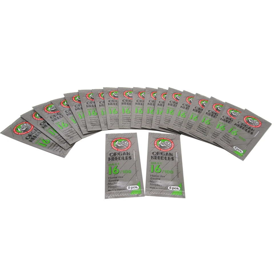 100 PCS ORGAN SEWING NEEDLES FIT FOR SINGER ,Pfaff, JANOME,RICCAR,NECCHI,BROTHER