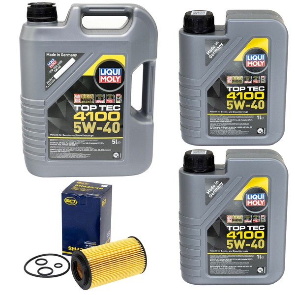 MotoröL Set Top Tec 5W-40 Liqui Moly 7 Liter + ÖLfilter FüR Chrysler Mercedes-image