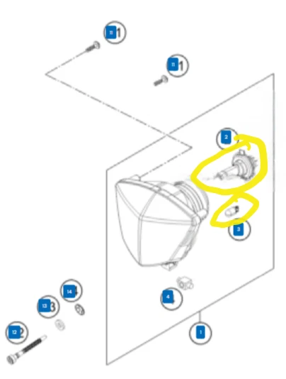 2 bombillas LED Premier Hi/Lo 12v para KTM 300XCW seis días 2014, 2018 Foto 3 de 4