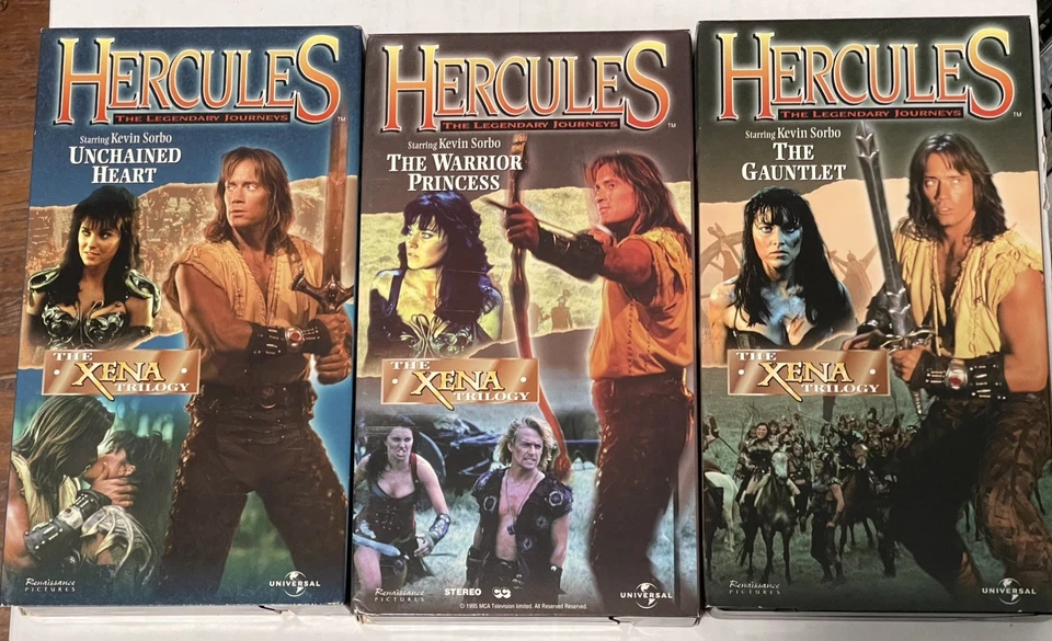 VHS Box Set Hercules The Xena Trilogy & SEALED Peach Lucy Lawless lesbian short - Image 4 of 4
