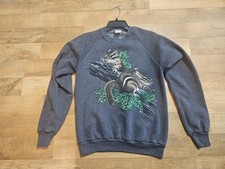 vintage 80'S 90'S JERZEES women's medium crew neck sweater SQUIRRELS animals