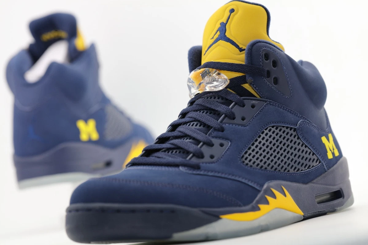 Jordan 5 2016 Michigan PE for Sale | Authenticity Guaranteed | eBay