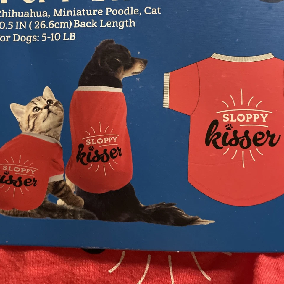 Vibrant Life Pet Tshirt Extra Small 5-10lb Dog/cat Shirt Sloppy Kisser - Image 4 of 4