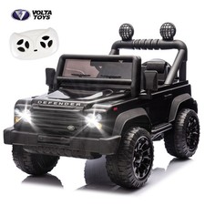 24V Kids Ride On Car Licensed Land Rover Defender w/Remote,ELectric Toys, Black