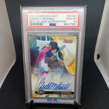 2020 Bowman’s Best Garrett Mitchell Rookie Auto PSA 10 Gem Mint Brewers