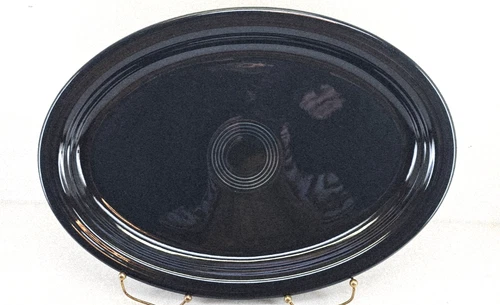 EXTRA large OVAL SERVING turkey PLATTER slate gray FIESTA 19 1/4" LARGE 1st