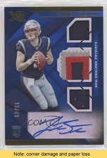 2019 Panini XR Rookie Triple Swatch Blue 13/49 Jarrett Stidham Auto READ 1ex8